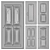 Classic Aluminum Exterior Doors 3D model small image 2