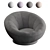 Velvet Swivel Chair: Groovy Comfort for Your Space! 3D model small image 1