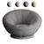 Velvet Swivel Chair: Groovy Comfort for Your Space! 3D model small image 2