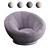 Velvet Swivel Chair: Groovy Comfort for Your Space! 3D model small image 3