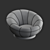 Velvet Swivel Chair: Groovy Comfort for Your Space! 3D model small image 6