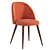 Sleek and Stylish Zola Dining Chair 3D model small image 1