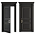 Elegant Black & Gold Door Set 3D model small image 2