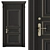 Elegant Black & Gold Door Set 3D model small image 3