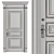 Elegant Black & Gold Door Set 3D model small image 5