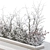 Snowy Urban Bench Set with Plants 3D model small image 3