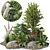 Premium Garden Plant Set 3D model small image 1