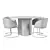 Sophisticated Ditre Italia Dining Set 3D model small image 3