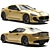 Luxury Gold Chrome Maserati Granturismo 3D model small image 1