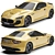 Luxury Gold Chrome Maserati Granturismo 3D model small image 2