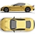 Luxury Gold Chrome Maserati Granturismo 3D model small image 3