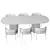 Elegant Campbell Dining Set: Parla Rimo 3D model small image 3