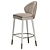 Elegant Quilted Sophia Bar Stool 3D model small image 1