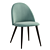 Elegant Mustard Velvet Chair 3D model small image 4