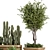 Wooden Pot Indoor Bush & Tree Set 3D model small image 2