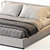 Modern and Versatile Flexform Groundpiece Bed - Elevate Your Bedroom Style 3D model small image 2