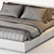 Modern and Versatile Flexform Groundpiece Bed - Elevate Your Bedroom Style 3D model small image 5