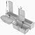 Luxury Bath Set: Gustavsberg, Ideal, Villeroy & Boch 3D model small image 7