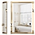 Golden Twisted Frame Midcentury Mirror 3D model small image 1