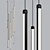 Modern Black Stair Chandelier | 8X Tubes 3D model small image 1