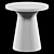 Marble Pedestal Side Table 3D model small image 2