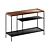 Industrial Chic Walnut Console 3D model small image 6