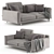 Elegant James Frigerio Sofa 3D model small image 1