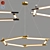 Sleek Circular Chandelier 3D model small image 1