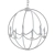 Oxide Bronze Chandelier 6-Light 3D model small image 2