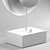 Dusk Table Lamp: Danish Modern Marble & Metal Design 3D model small image 7