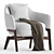 Piaval Macaron Armchair: Modern Elegance for Your Space 3D model small image 1