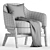 Piaval Macaron Armchair: Modern Elegance for Your Space 3D model small image 4