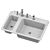 Modern MOEN Sink: Sleek Design & Maximum Functionality 3D model small image 3