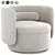 Italian Elegance at its Finest: Alessandra Swivel Armchair 3D model small image 1