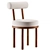 Sleek Moca Chair: Modern Design & Textured Finish 3D model small image 3