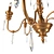 Elegant Brassy French Chandelier 3D model small image 3