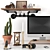 Elegant home office decor set 3D model small image 3