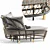 Stylish Rattan Sun Lounger 3D model small image 2