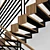 Sleek Modern Stairway Design 3D model small image 4