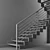 Sleek Modern Stairway Design 3D model small image 6