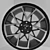 Silk Matte Black Y-Spoke BMW Rim Set 3D model small image 2