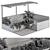 Roof Garden Furniture Set: Pergola 50 3D model small image 4