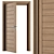 Modern Wood & Steel Door Set 3D model small image 3