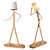 Wooden Mans Children's Floor Lamp 3D model small image 1