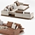 Modular Connery Sofa: Stylish and Versatile Seating Solution 3D model small image 7