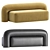 Plush Moss Sofa: Velvet & Leather 3D model small image 3