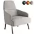 Sleek Mono Armchair 3D model small image 1