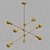 Modern Sputnik Chandelier: Stylish Pendant Lighting 3D model small image 3