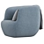 Sleek Clay Armchair: Modern Comfort in 2017 3D model small image 3