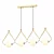 Modern Multi-Head LED Chandelier: Black or Gold 3D model small image 1